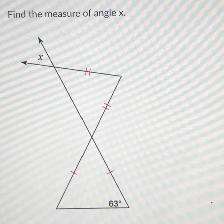 Find the measure of angle x.-example-1