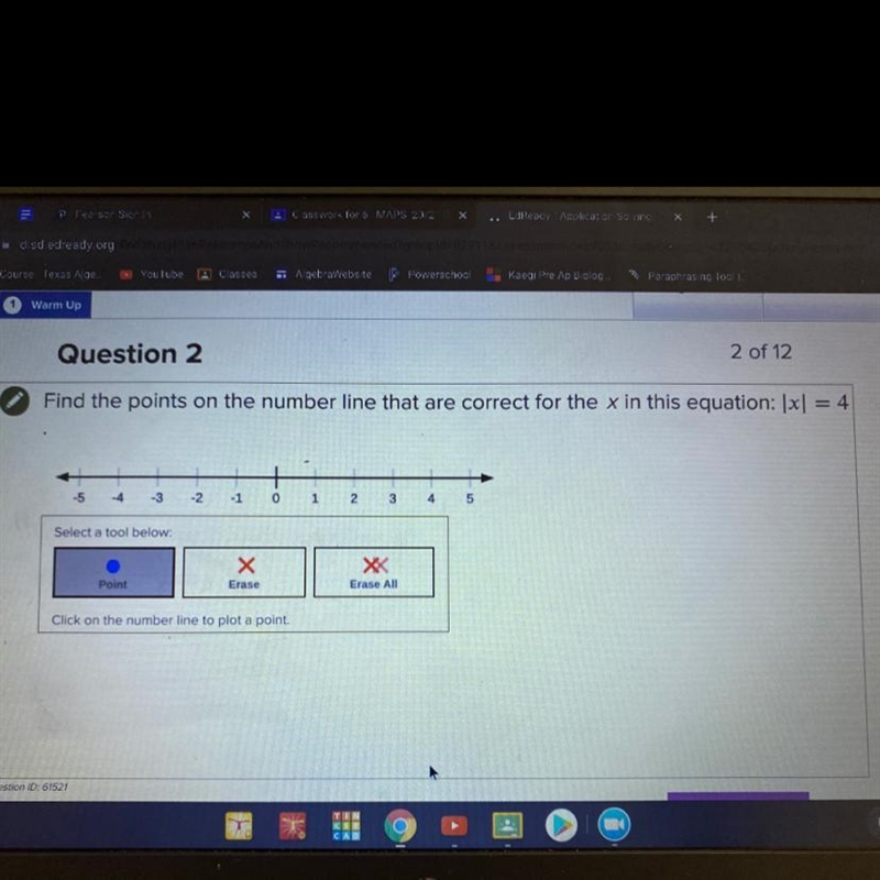 |x|= 4 how to put it in a number line?-example-1