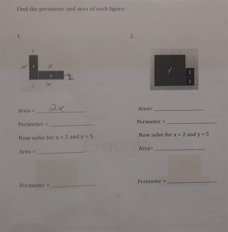 Find the perimeter and area of each figure.​-example-1