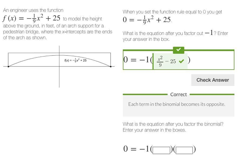 Please help! :(( The one I need help in is "What is the equation after you factor-example-1