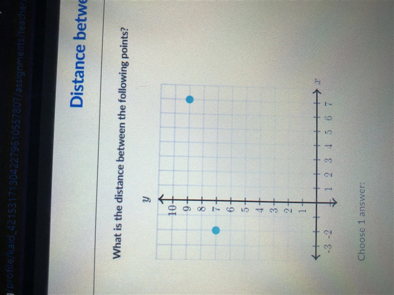 What is the distance between the following points ?-example-1