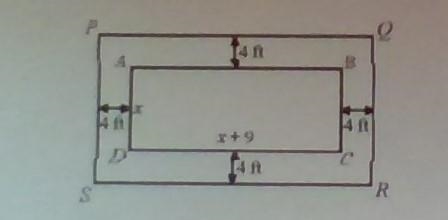 The length of a rectangular garden ABCD is 9ft more than its width. It is surrounded-example-1