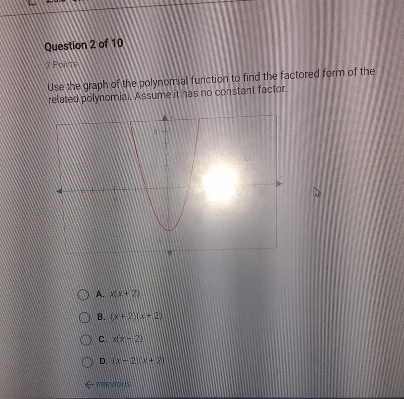 use the graph of the polynomial function to find the factored form of the related-example-1