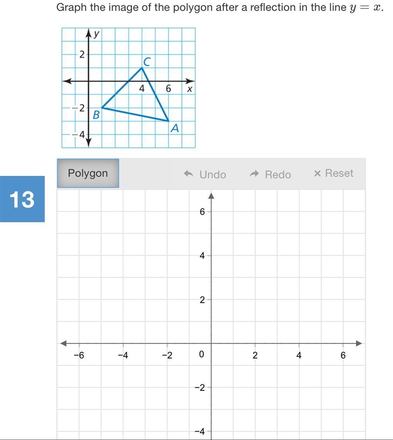 What are the coordinates for the image of the polygon below? Please show all the work-example-1