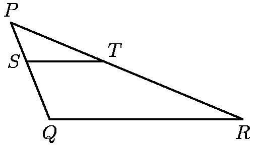 In the diagram below, ST is parallel to QR. angle P is 40 degrees, and QST is 2R+8. Find-example-1