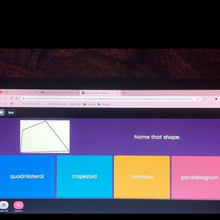 What shape is this.. quadrilateral Trapezoid Rhombus Parallelogram-example-1