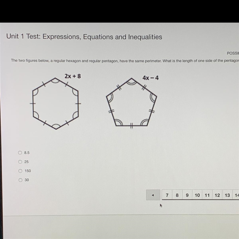 The two figures below, a regular hexagon and regular pentagon, have the same perimeter-example-1