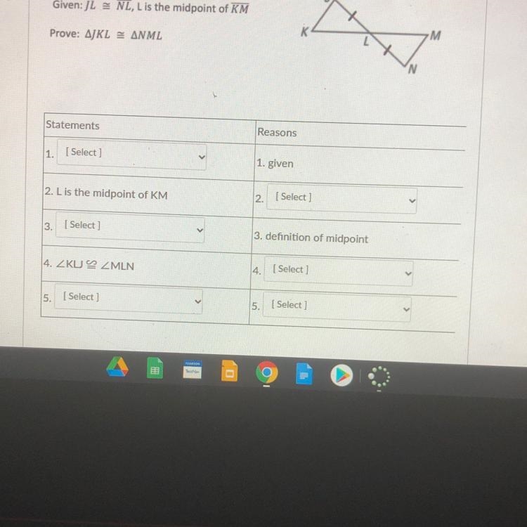 GIVING BRAIN LIST !! OPTIONS ARE GIVEN JL~NL VERTICAL ANGLES JK~NM REFLEXIVE PROPERTY-example-1