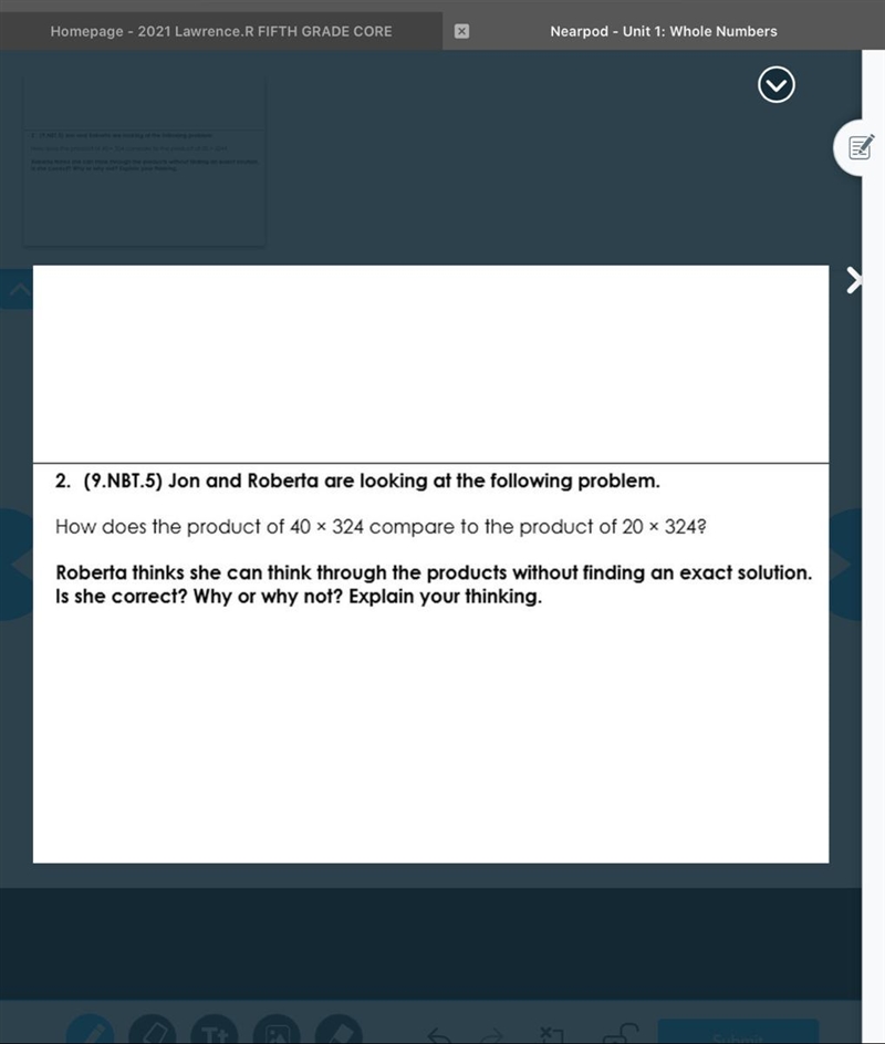 How dose the product of 40x30 compare to the product of 20x324-example-1