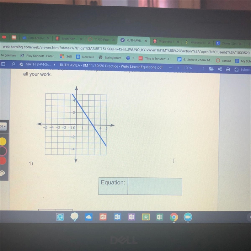 Write the linear equation-example-1