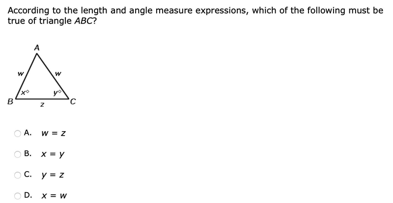 Question 25: Please help, according to the length and angle measure expressions, which-example-1