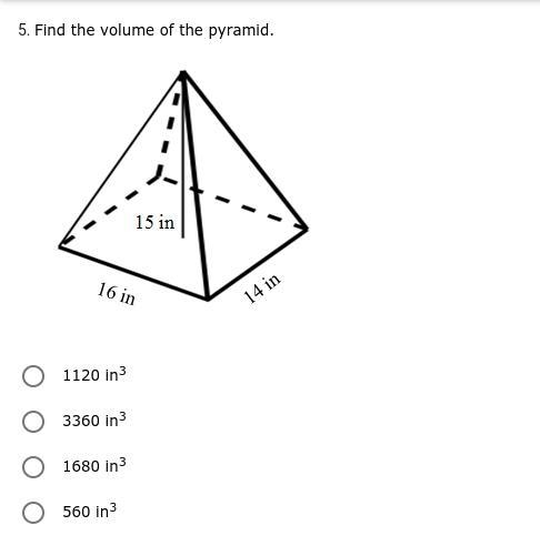 *ANSWER PLS TY* Find The Volume Of The Pyramid-example-1