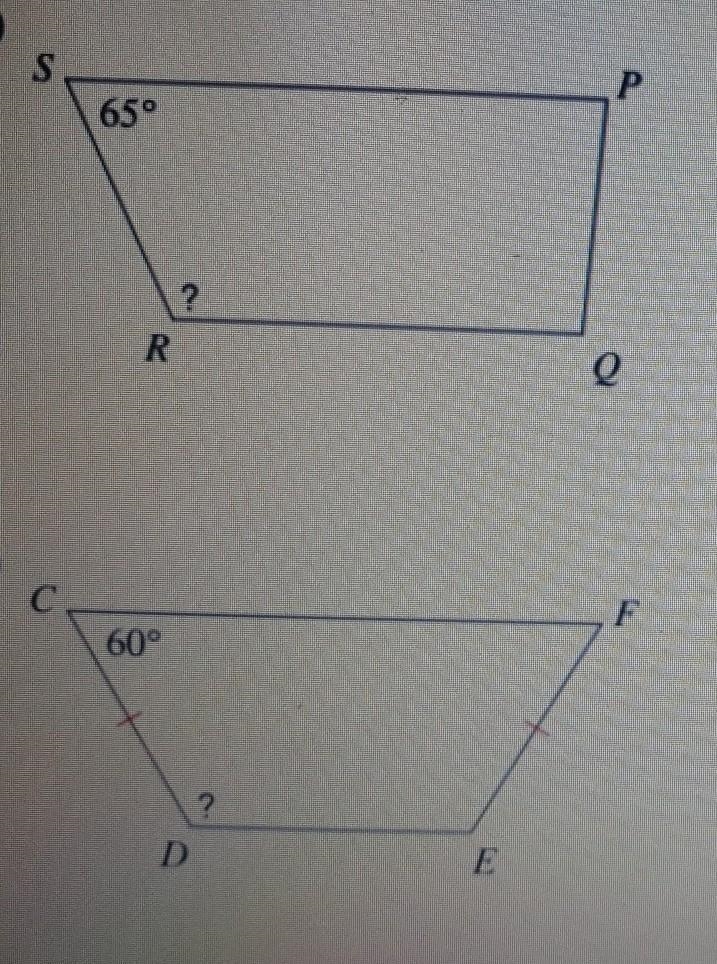 Find the length of the angle inducated for each trapezoid.​-example-1