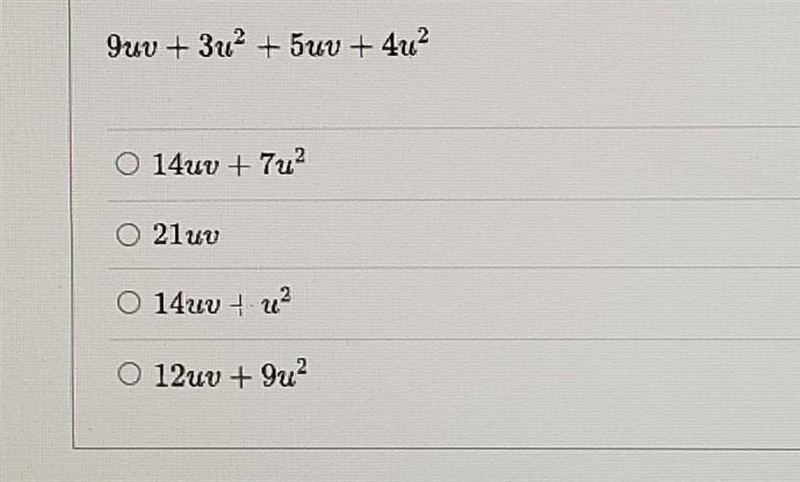 Clear parentheses and combine like terms:​-example-1