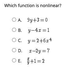 Which function is nonlinear?-example-1