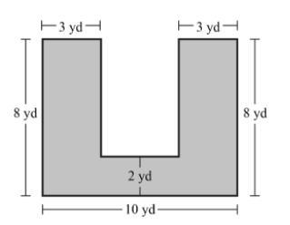 Kari is mowing her lawn, which is represented by the shaded region below. What is-example-1