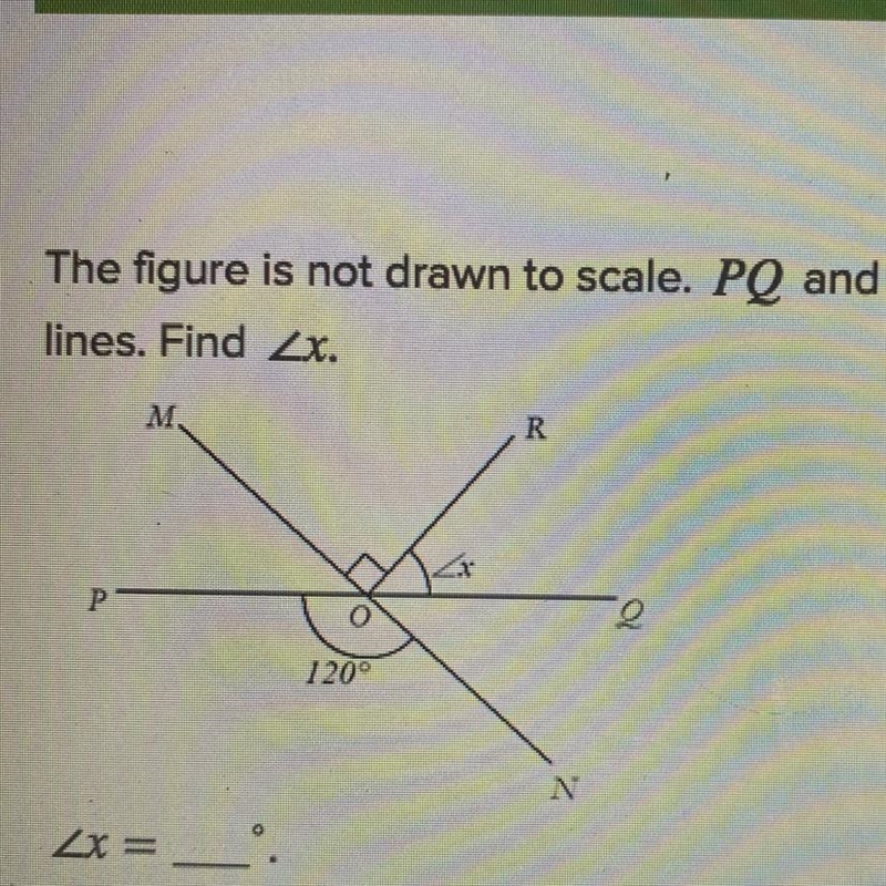 The figures are not drawn to scale. PQ and MN are straight lines. Find-example-1