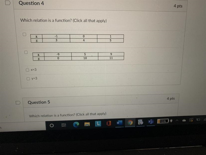 Which relation is a function?( click all that apply)-example-1