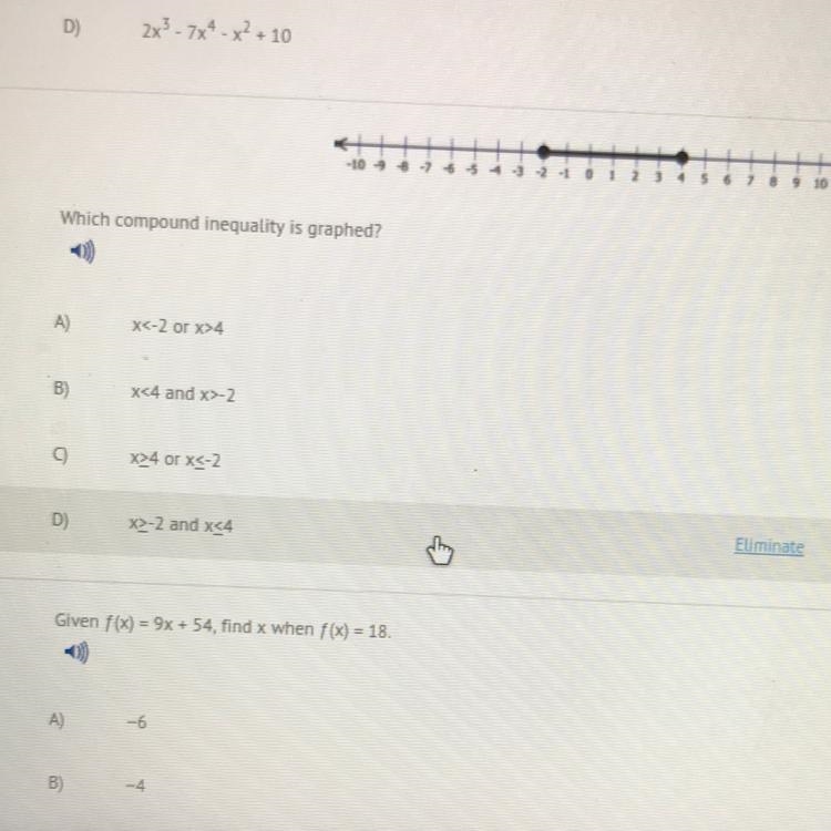 Which compound inequality is graphed?-example-1