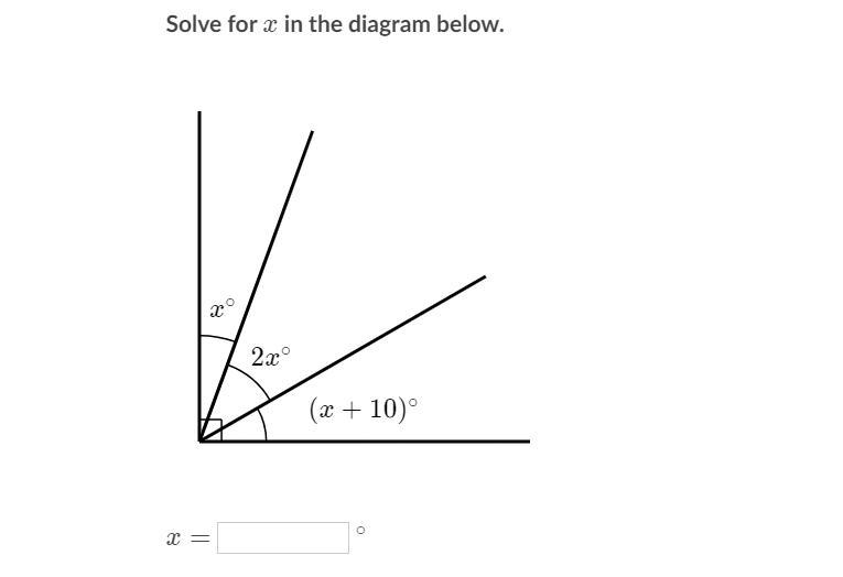 Solve for x in the diagram below-example-1