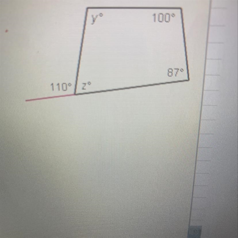 Fine the measure of y. A.93 B.100 C.103 D.110-example-1