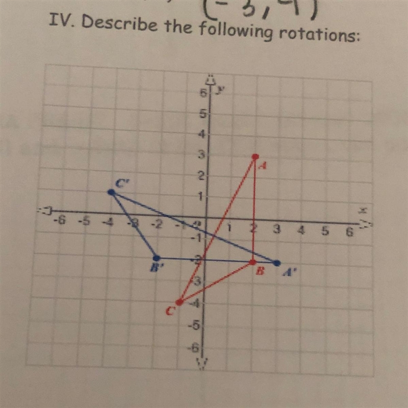 IV. Describe the following rotations PLS HELP ASAP-example-1