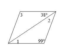 Given the parallelogram below, find the value of angle 1-example-1