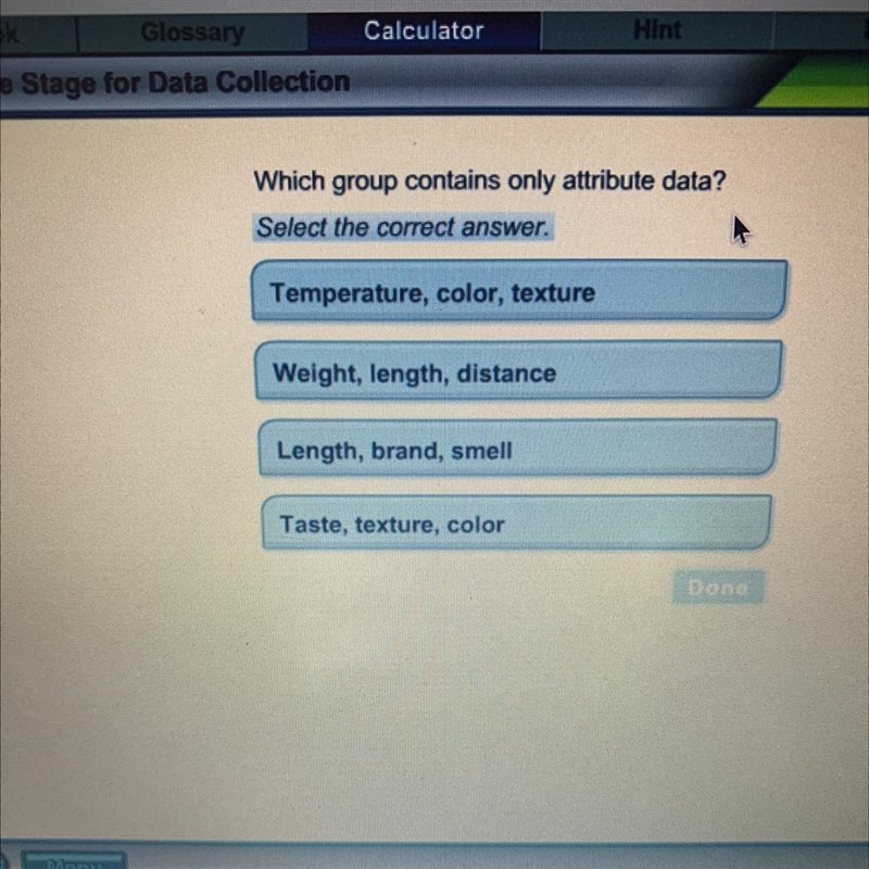 Which group contains only attribute data?-example-1