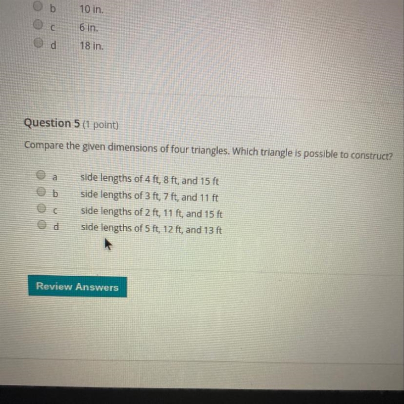 Who do you compare given dimensions of four triangles?-example-1