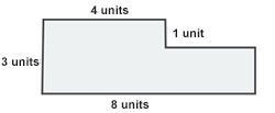 PLZ HELP MEEEE An irregular polygon is shown below: The area of the irregular polygon-example-1