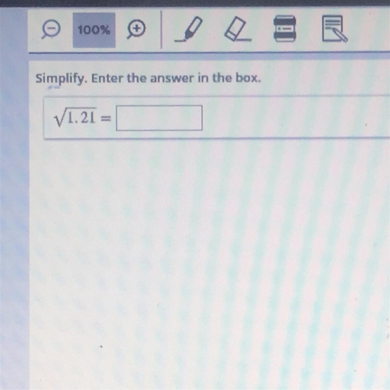 Simplify. Enter the answer in the box. Please help!!!!-example-1