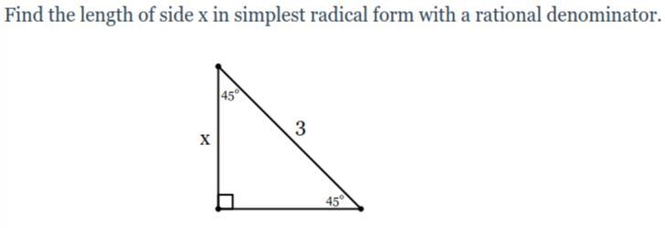 How do you solve for the Rations of Special Triangles? This is confusing-example-1