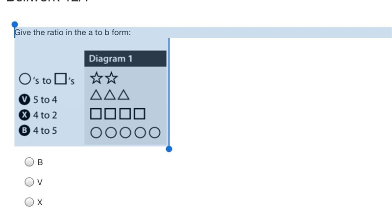 Give the ratio in the a to b form:-example-1