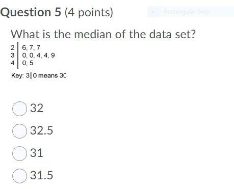 What is the median of the data set?-example-1