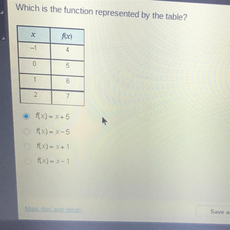 Which is the function represented below-example-1