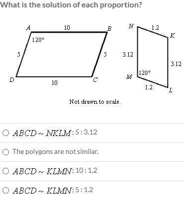 What is the solution of each proportion?-example-1