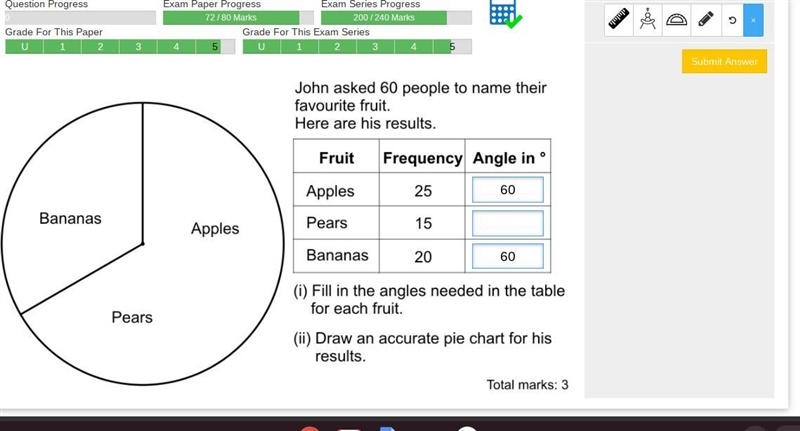 John asked 60 people there favourite fruit-example-1