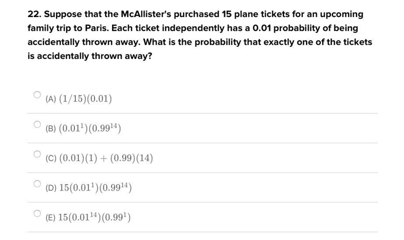 22. Suppose that the McAllister's purchased 15 plane tickets for an upcoming family-example-1