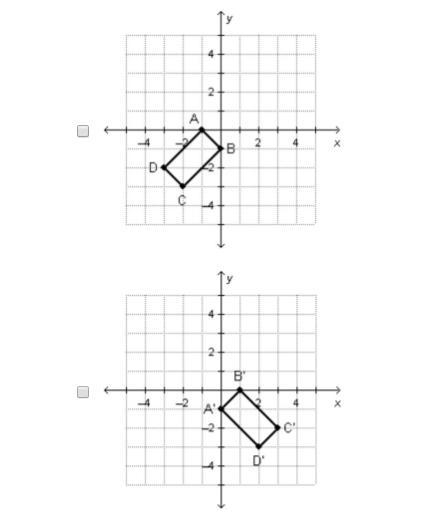 NEED HELP ASAP! PLZ DONT SPAM! Which shows the image of quadrilateral ABCD after a-example-1