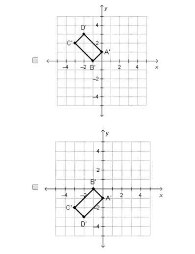 NEED HELP ASAP! PLZ DONT SPAM! Which shows the image of quadrilateral ABCD after a-example-2