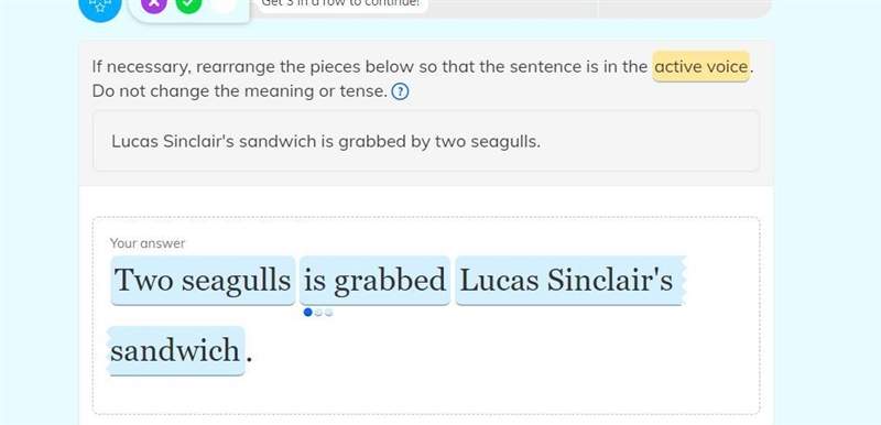 Is it grabbed or grab in this sentence-example-1