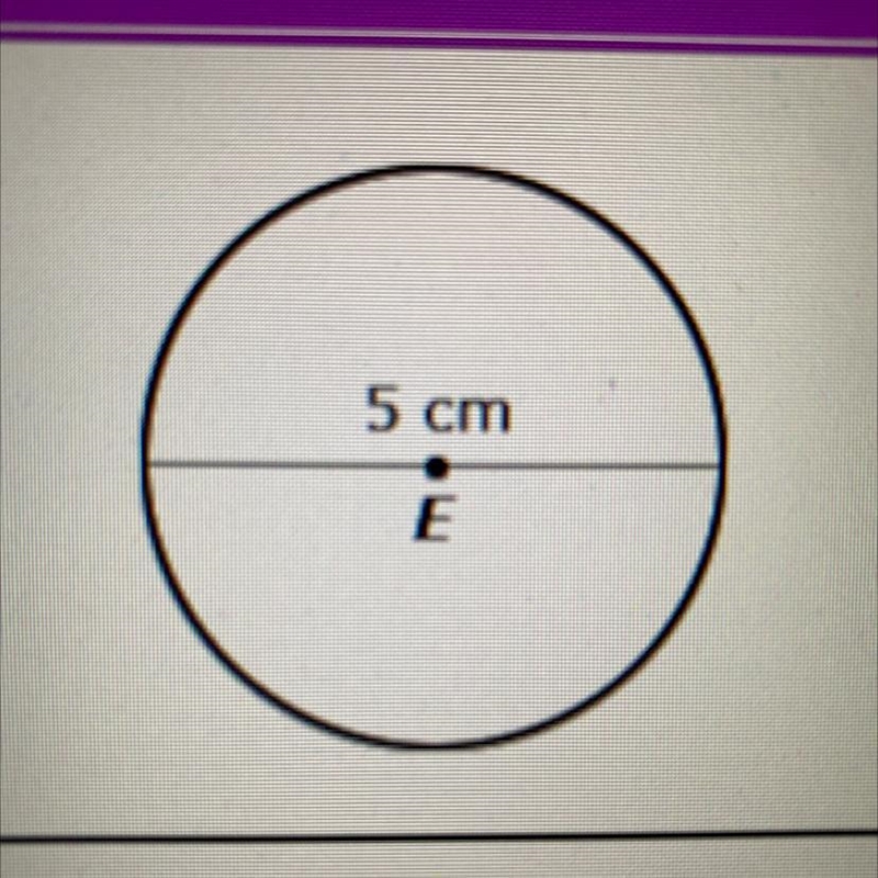 What is the circumference of circle E? (Use 3.14 for a.)-example-1