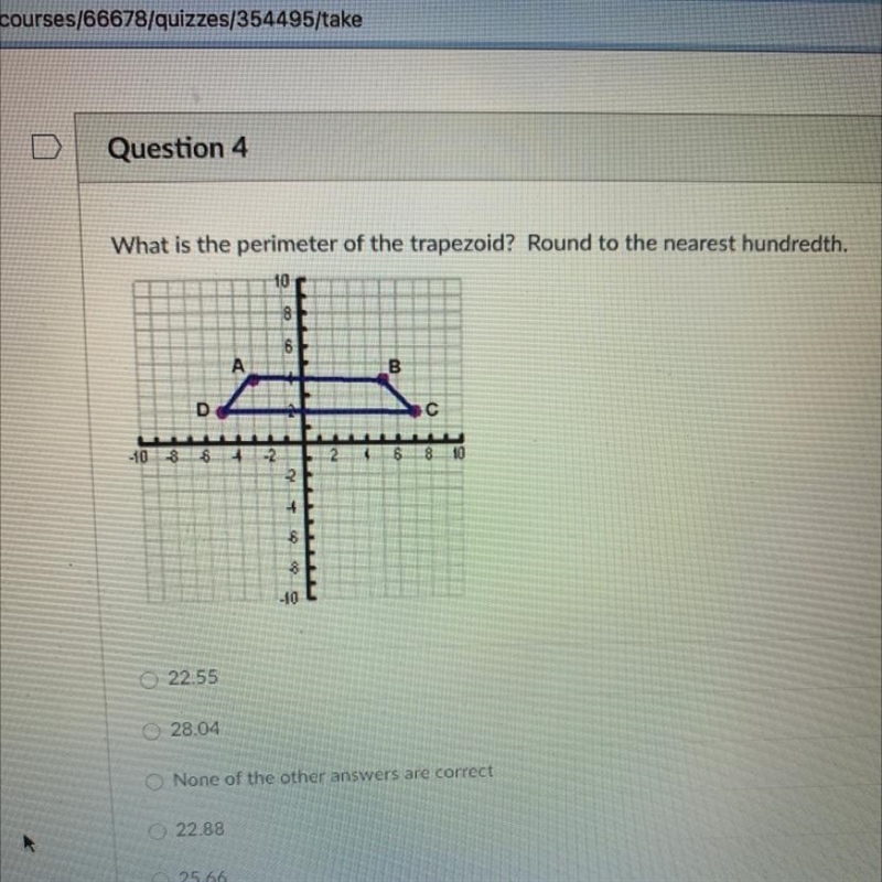 What is the perimeter of the trapezoid? Round to the nearest hundredth.-example-1