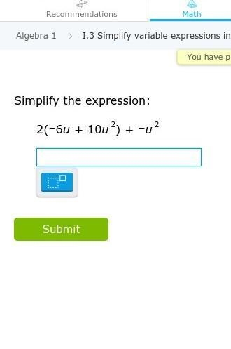 Simplify the expression: ​-example-1