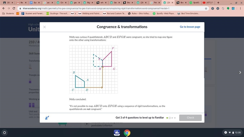 Molly was curious if quadrilaterals ABCDABCDA, B, C, D and EFGHEFGHE, F, G, H were-example-1