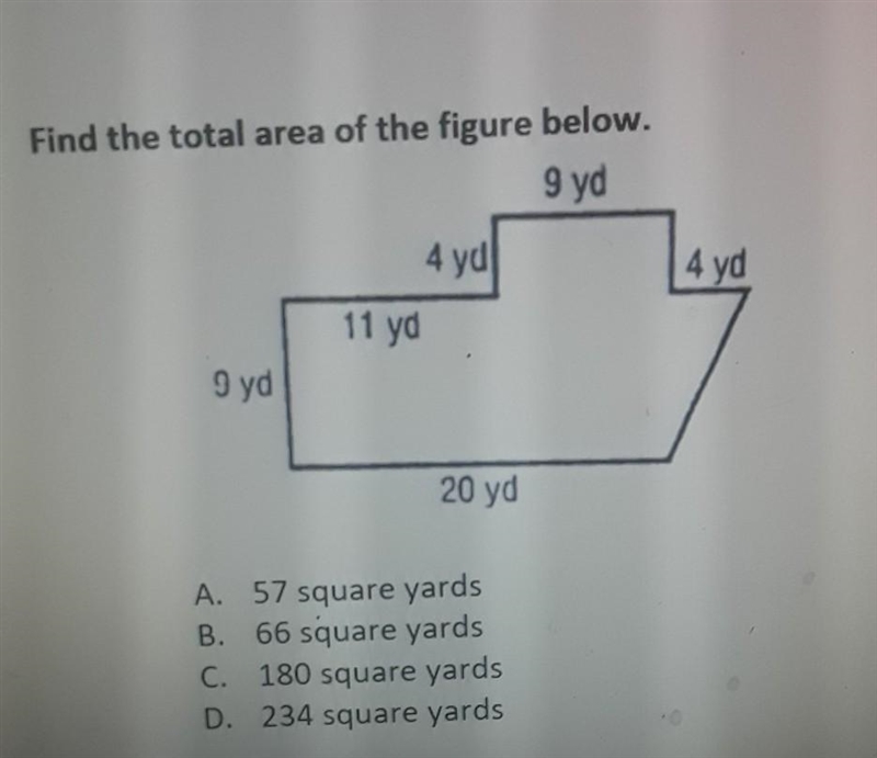 Find the total area of the figure below.​-example-1