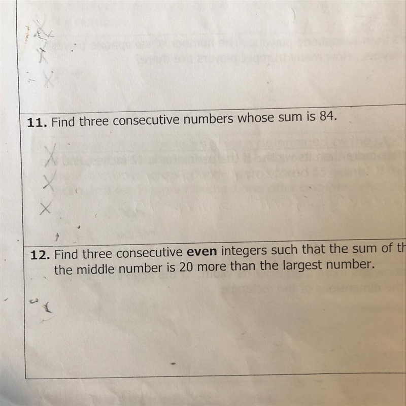 3x + c 10. Find two consecutive even numbers whose sum is 126. 11. Find three consecutive-example-1