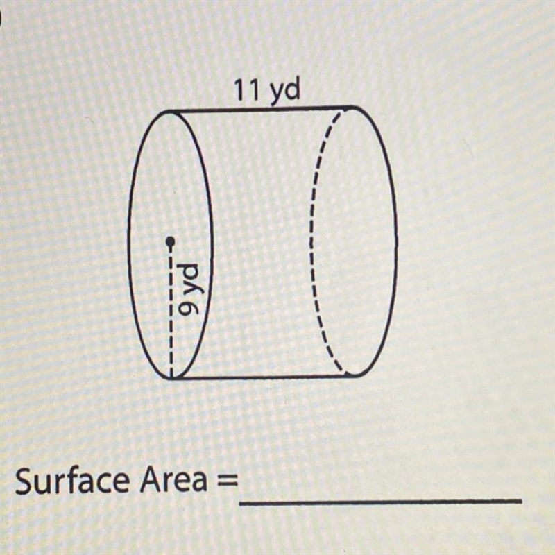 Find the surface area of the cylinder using pie.-example-1