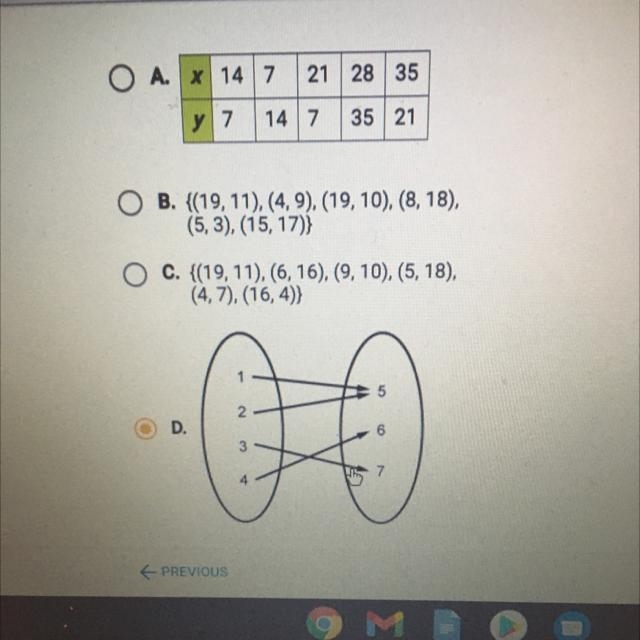 Which relation is not a function?-example-1