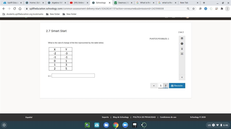 What is the rate of change of the line represented by the graph below-example-1